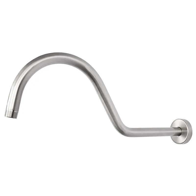 

Flanged shower head extension arm, S-shaped high arc gooseneck length, extension pipe, bathroom accessories