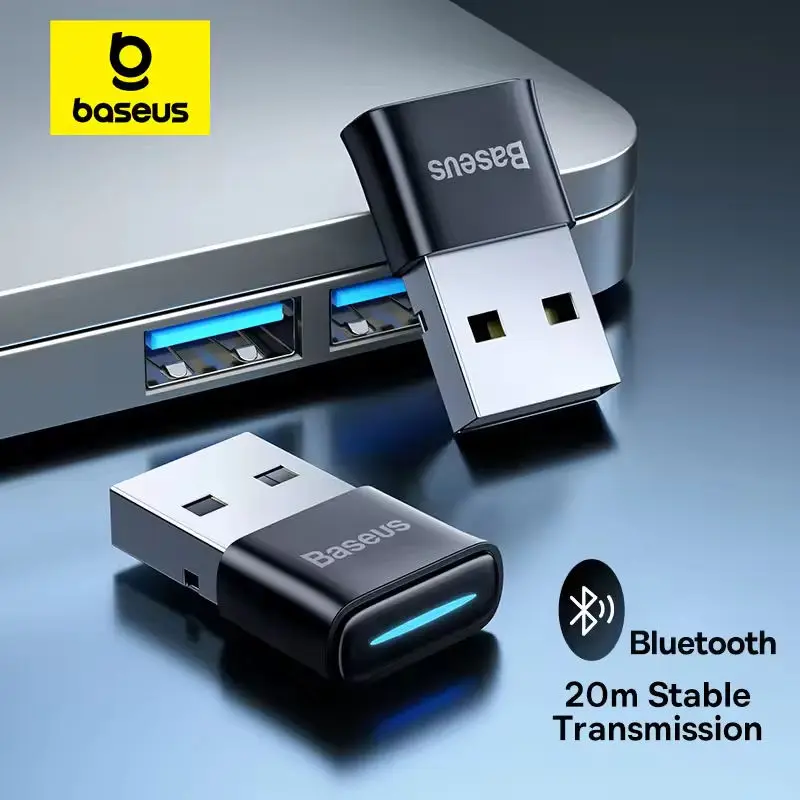Baseus BA04 USB Bluetooth Adapter Wireless Bluetooth 5.1 Audio Receiver For PC Speaker Laptop Mouse Keyboards Earphones Win8/10