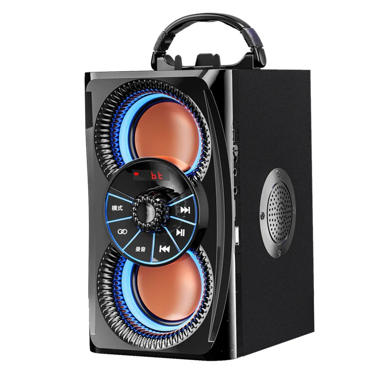 

Portable Bluetooth Speaker Wireless Subwoofer Bass Speakers Column Support FM Radio Remote Control
