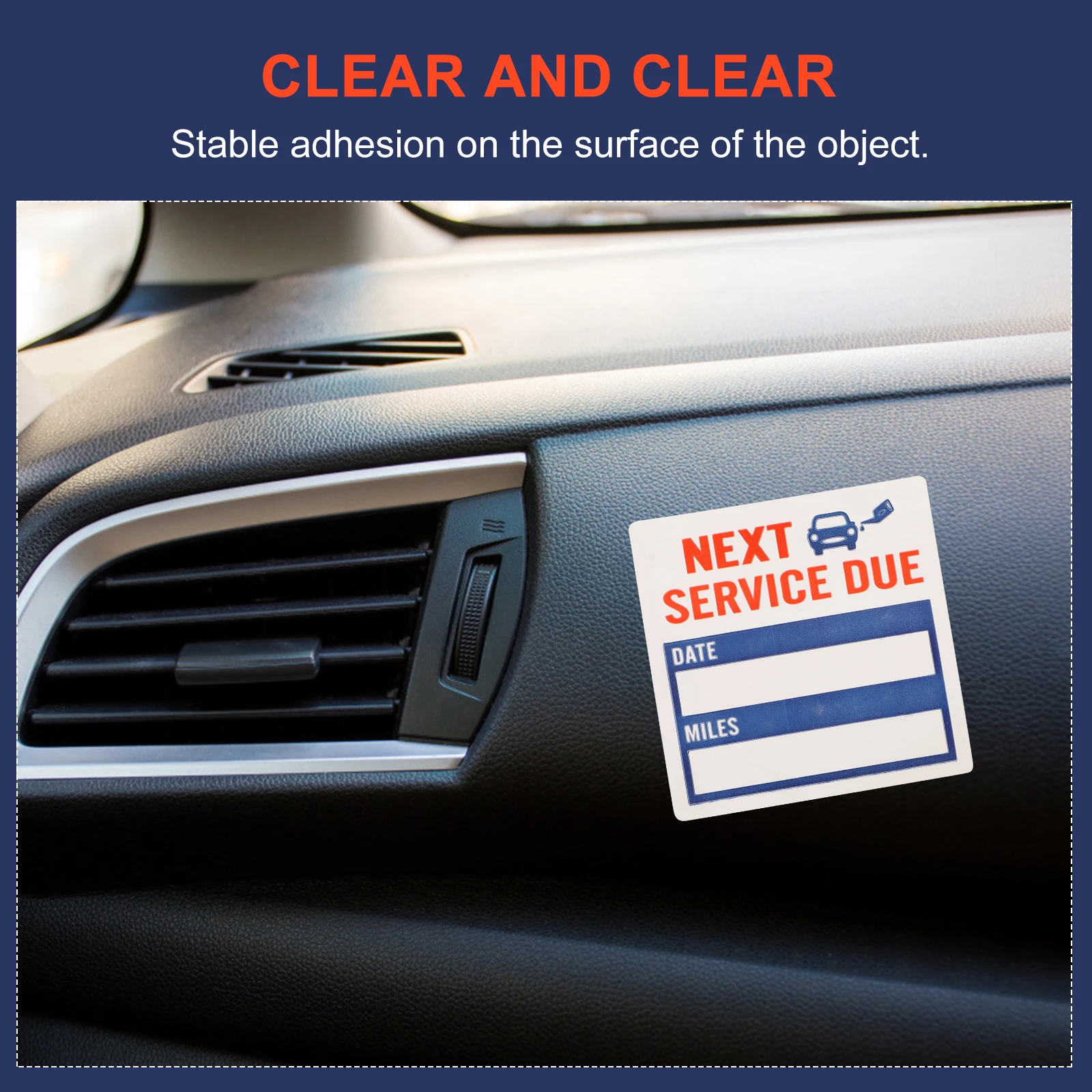 Self Adhesive Car Stickers Maintenance Labels for Window Oil Change Service Due Decals Removable Auto Labels Stickers