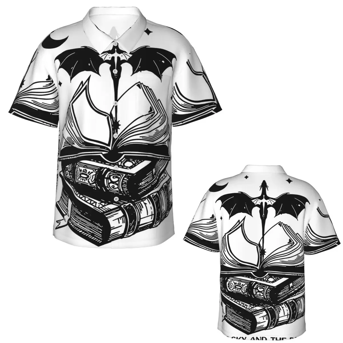 Fourth Wing Basgiath War College Hawaiian Shirts Funny Men Short Sleeve Shirt for Summer Beach Men's Button Tops