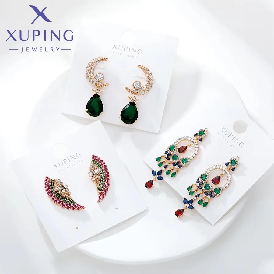 Xuping Jewelry Trendy Promotion Mixed Pulsera Bracelets Earring Group Copper Alloy Gold Color Plated Charm Bracelets for Women