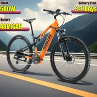 GS9 E Bike 500W Brushless Motor 48V16AH Battery Dual Suspension Electric Bike 8-Speed 27.5-Inch Tire Off-Road Electric Bicycle
