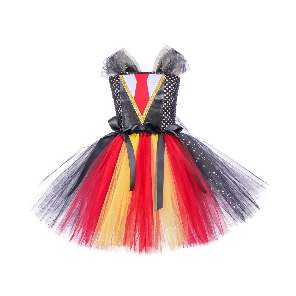 Kids Magic Wizard School Style Tutu Dress With Accessories Halloween Carnival Holiday Themed Party Role Play Stage Show Clothing