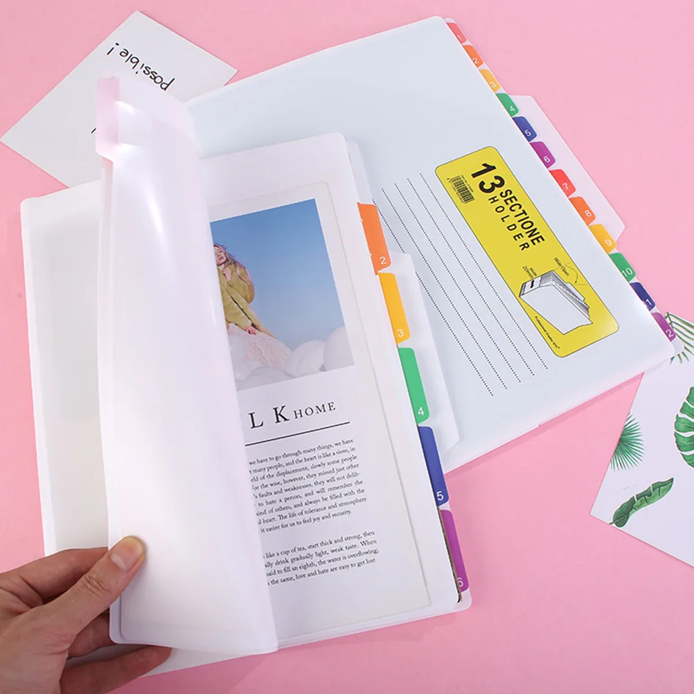 

1pc Waterproof Plastic Document Folder 7 Section Holder Office File Organizer Paper File Folder Storage For Reports