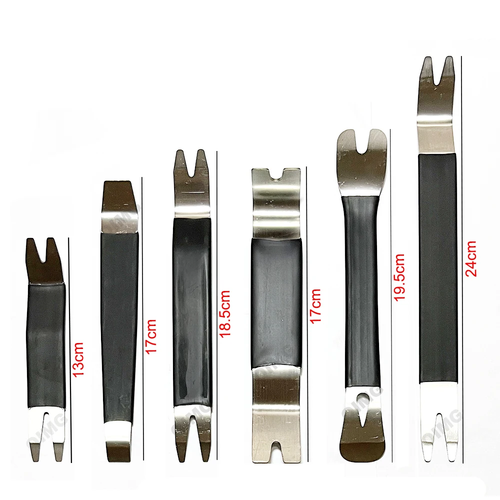 Stainless Steel Auto Door Clip Trim Removal Tools Car Interior Dashboard Audio Radio Panel Fastener Remover Pry Disassembly Tool