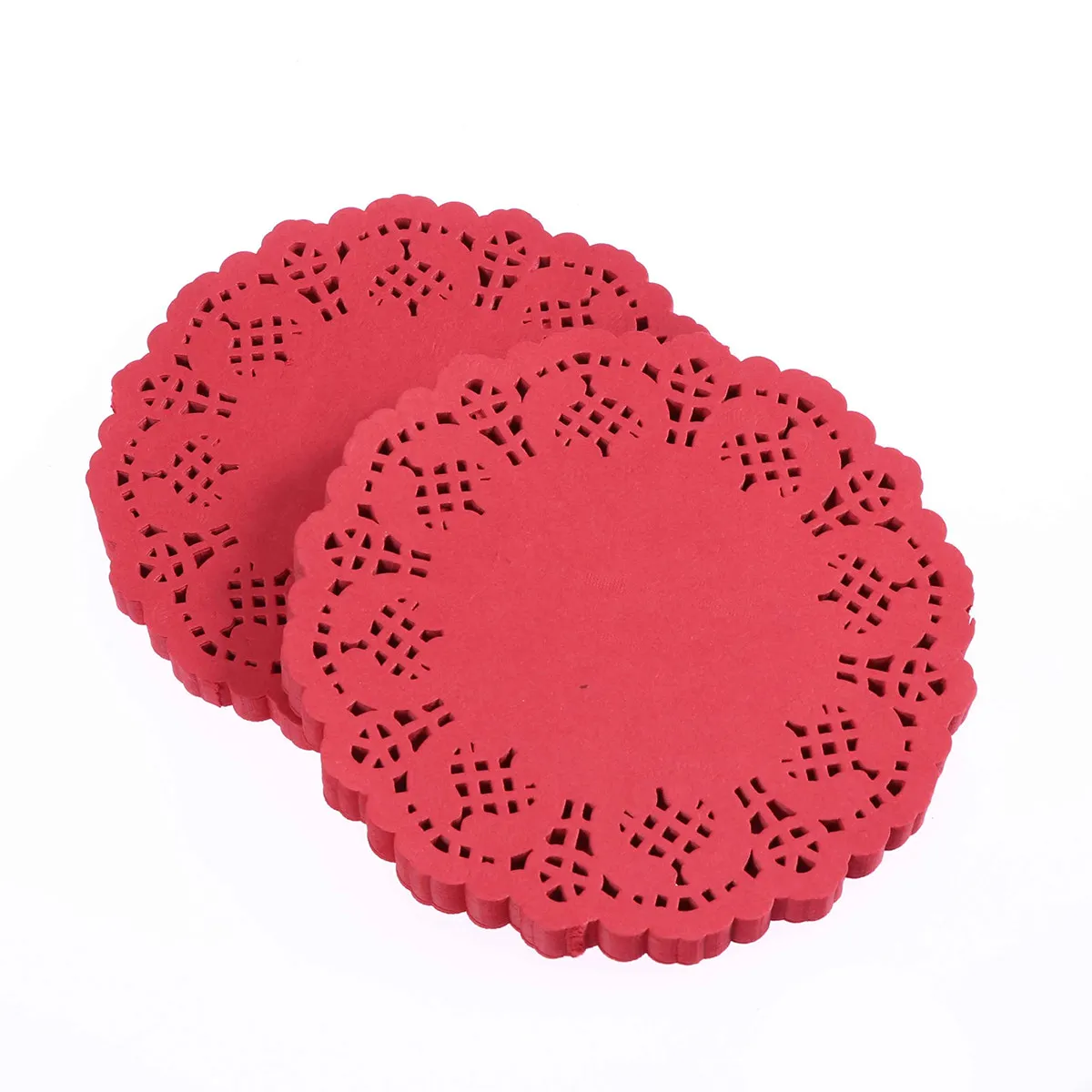 Paper Baking Cake Halloween Christmas Lace Paper Coasters Colored Paper Doilies Lightweight Paper Home Table Decor 100Pcs