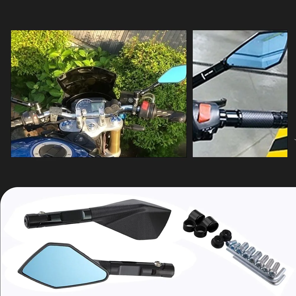 

Зеркала заднего вида для мотоциклов, алюминиевые боковые зеркала заднего вида с ЧПУ для мотоциклов, левые и правые стороны, аксессуары для мотоциклов