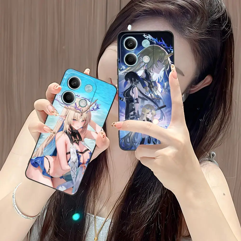 حافظة هاتف Wuthering Waves Fleurdelys لهاتف POCO M7 M6 M5 M4 M3 X7 X6 X5 X4 X3 Pro GT 5G غطاء طباعة ملون للهاتف الذكي جميل