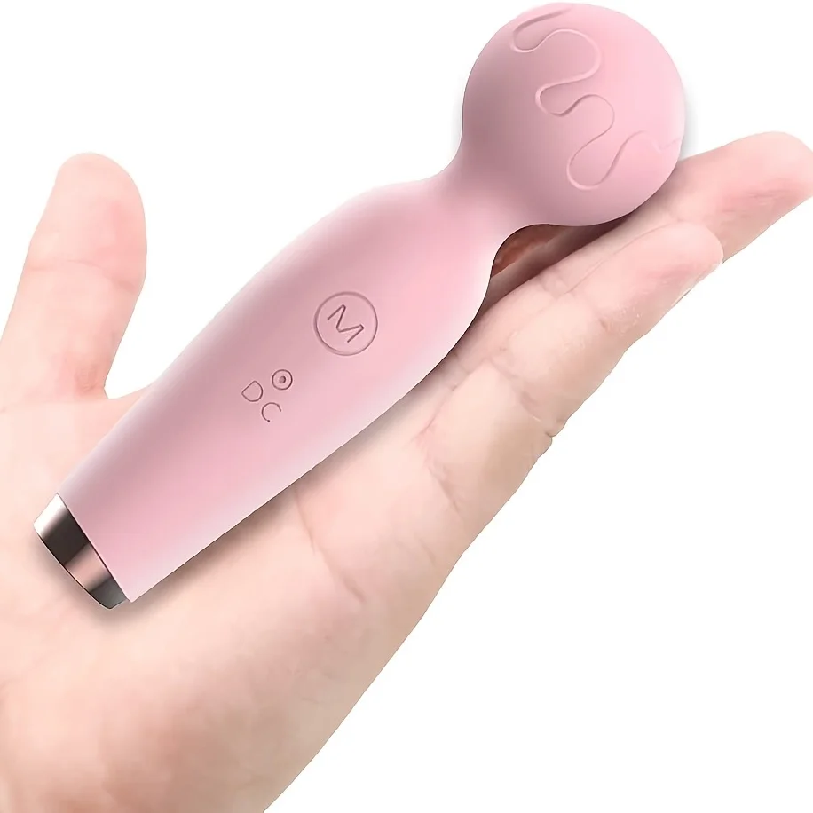 1pc Cordless Silicone Wand Massager, Mini Handheld Massager With 10 Powerful Modes, Rechargeable Body Massager For Neck Back Sho