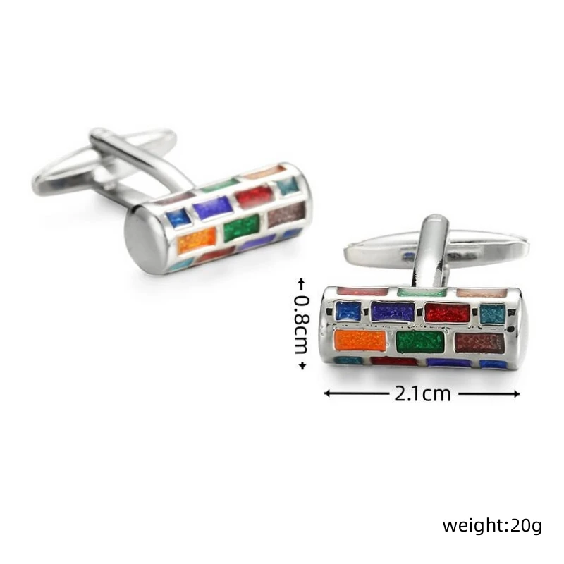 High quality colorful ball cufflinks  French shirt brass material designed by brand designer for men's wedding cufflinks