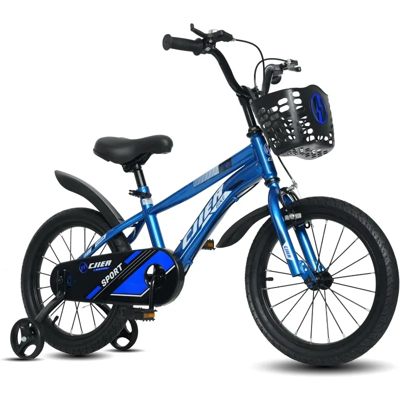 Kids Bike, 14 16 20 Inch Kids' Bicycles with Training Wheels/Kickstand Boys Sports Bicycle Easy Assembly, Multiple Color Option
