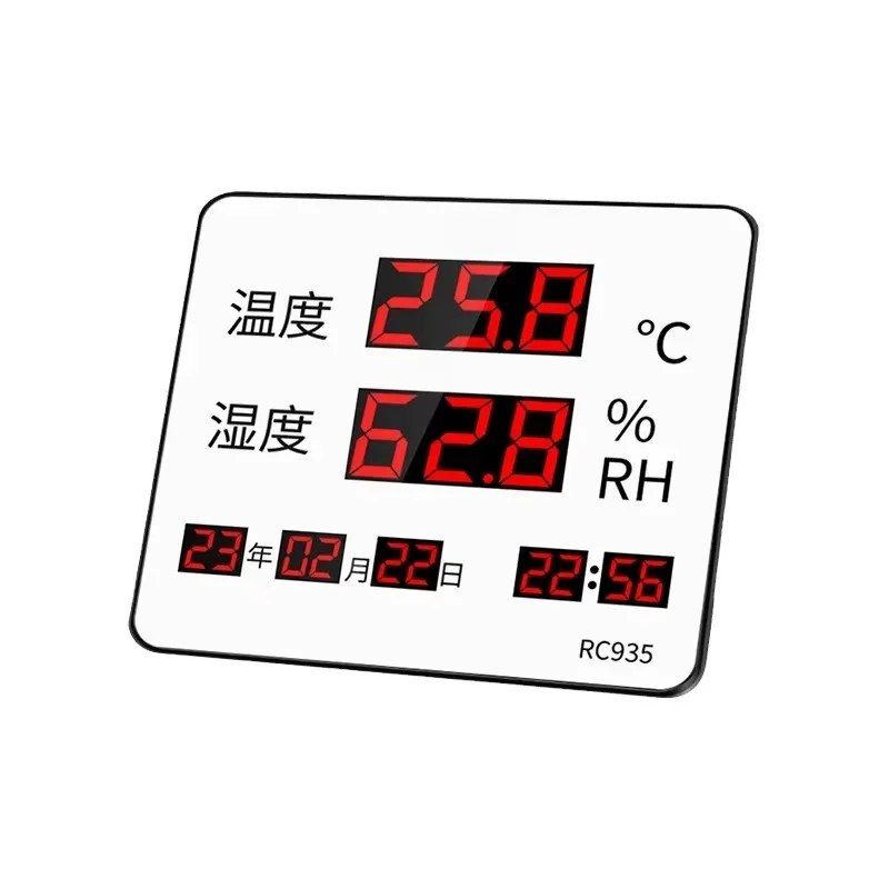 Industrial Digital Thermo-Hygrometer Wall Mount Electronic Temperature Humidity Meter Indoor Workshop Monitoring Thermometer
