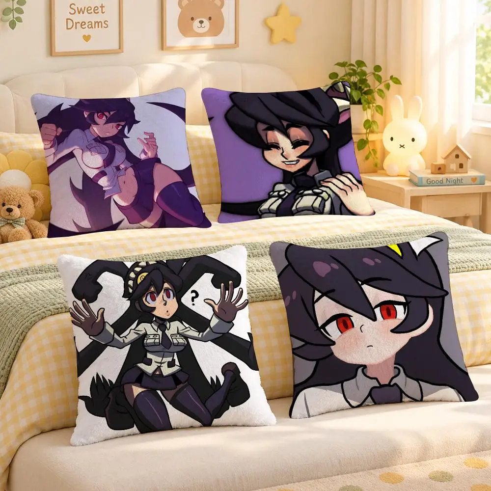 Game Skullgirls Fighting Anime Cushion Cover Personalized Soft Plush Pillow Living Room Home Sofa Bedroom Office Car Cushion
