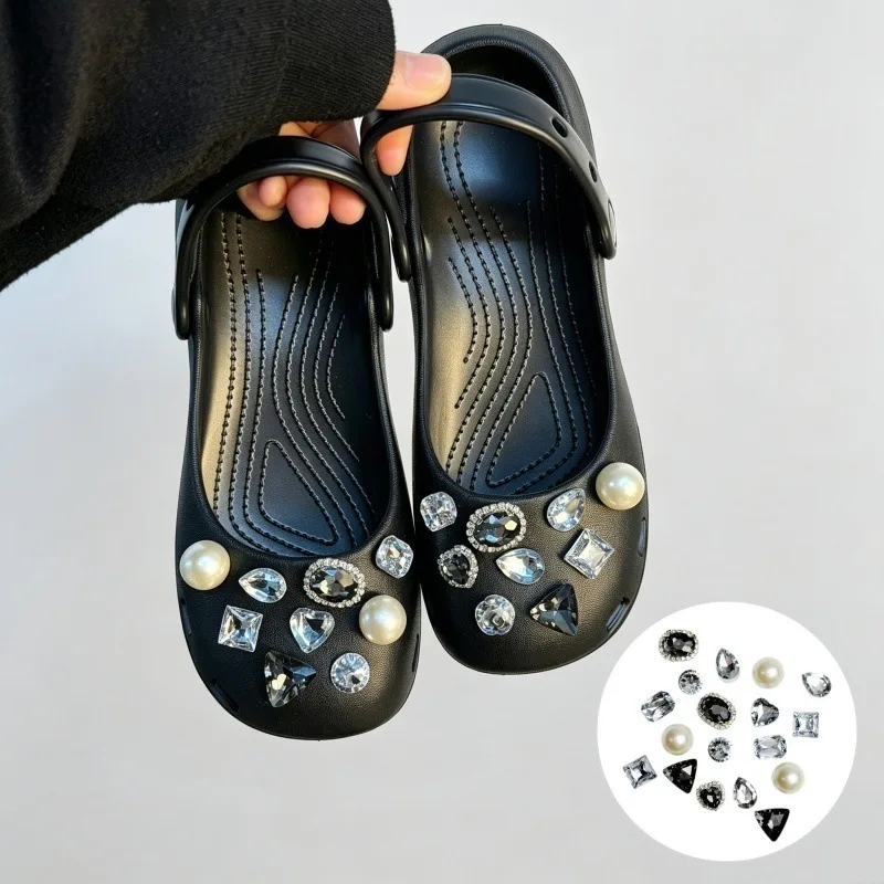 Fashion Shoe Charms Set for Women Retro Ballet Shoes Rhinestone Clog Charms Flowing Ballet Shoe Decorations DIY Shoe Accessories image 6