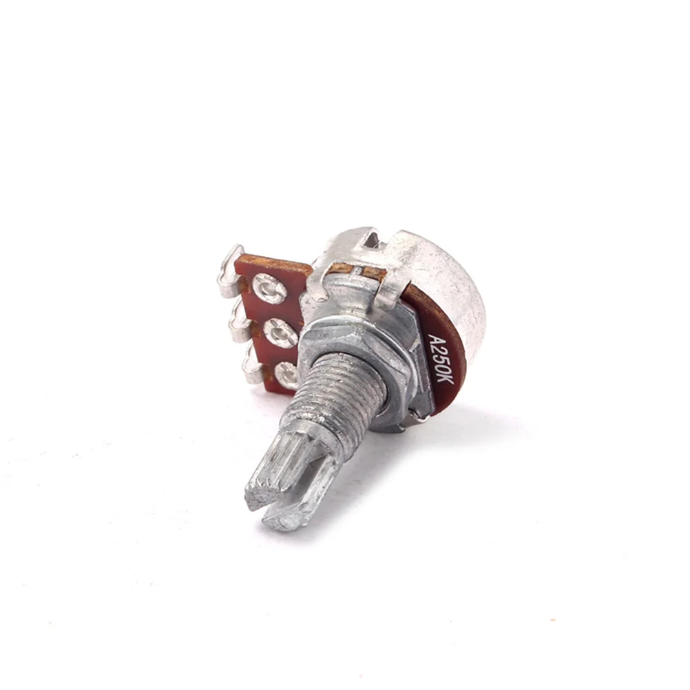 

A250k Mini Long Knurled Split Shaft Guitar Potentiometer Volume Tone Control Guitar Amp Potentiometer Audio Potentiometers