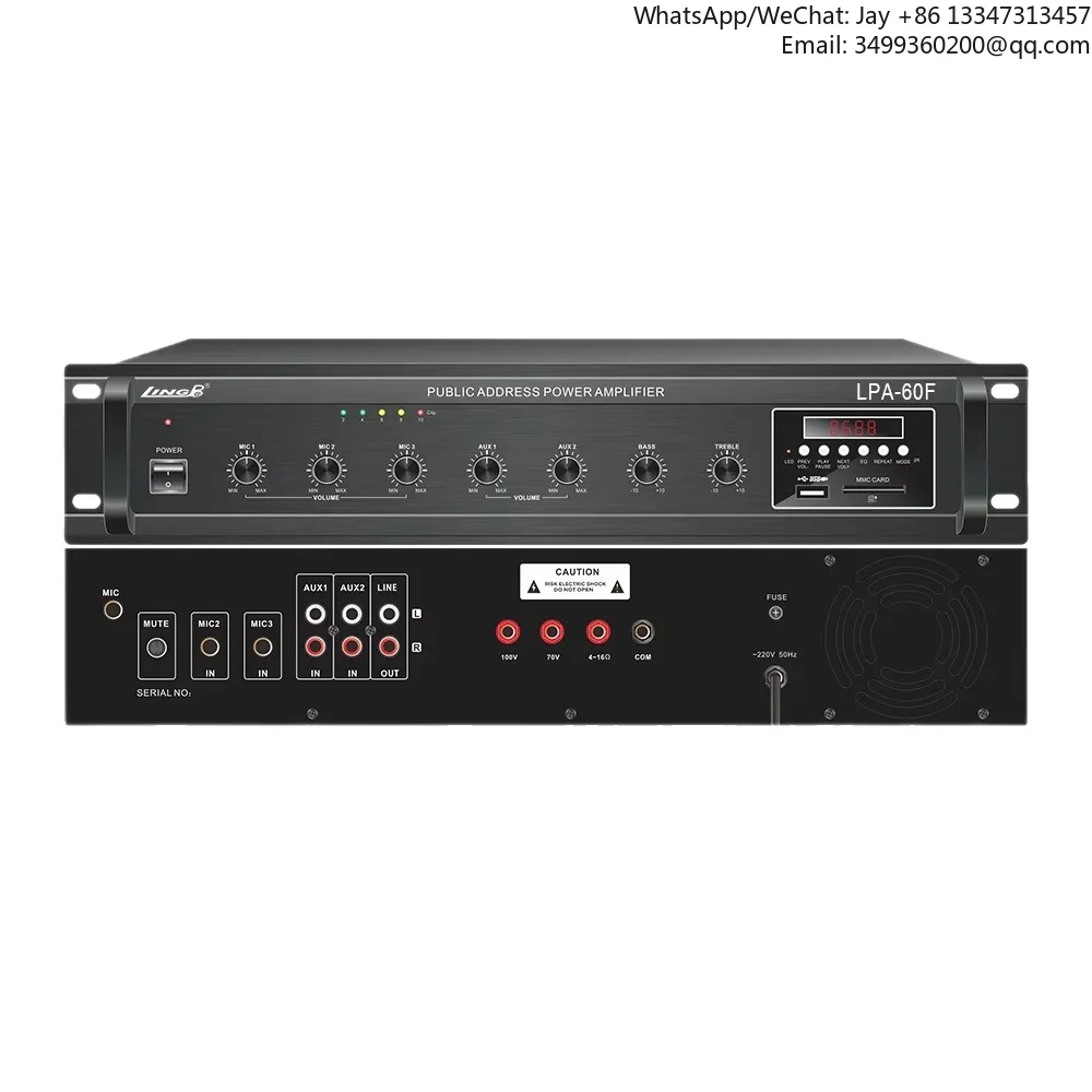 

680W Integrated Power Amplifier - Professional All-in-One Audio Amp For Public Address/Background Music/Meetings