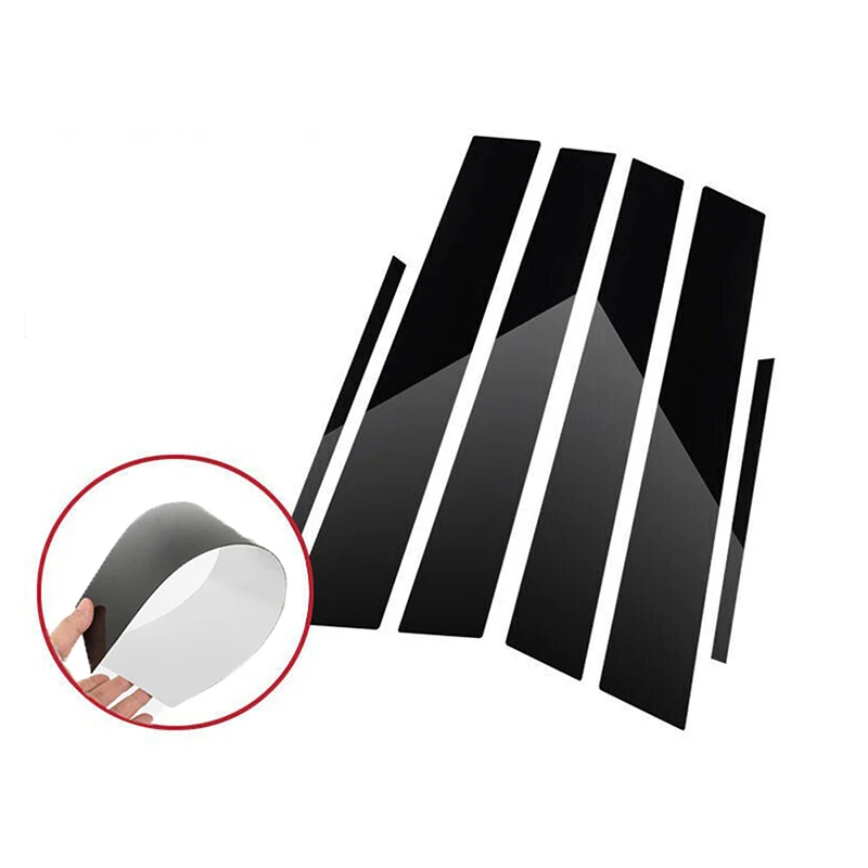Dla BMW serii 5 E60 E61 4DR 2003-2010 okno samochodu filar słupki wykończenia drzwi pokrywa czarny błyszczący akcesoria części do zewnątrz naklejki
