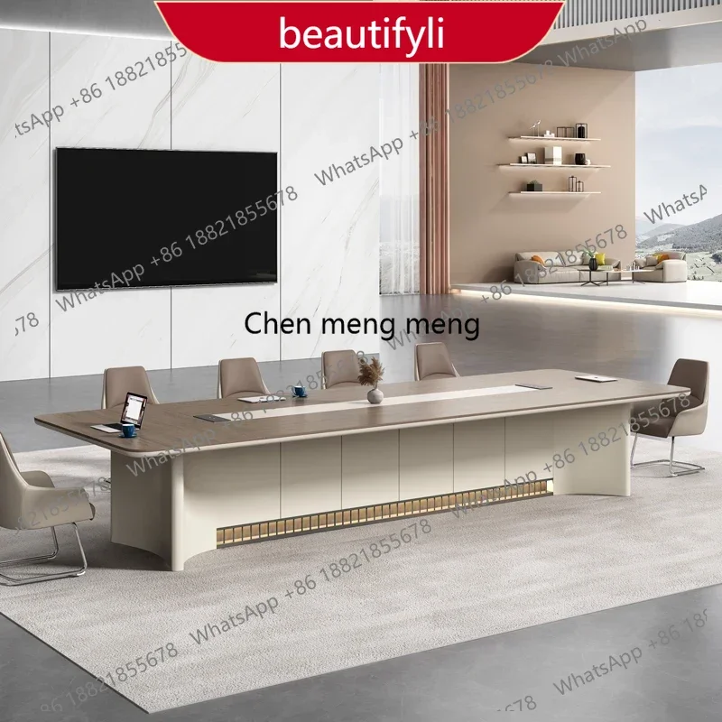 

01A Luxury Negotiation Training Table Equipped With LED Lights Conference Table Meeting Tables Desk Office Furniture