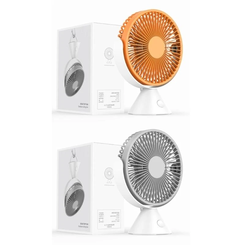 462B 4000mAh Portable USB Rechargeable 3 Speed Ceiling Fan Desk Fan Hanging Fan for Camping Tent Outdoor Bed Home