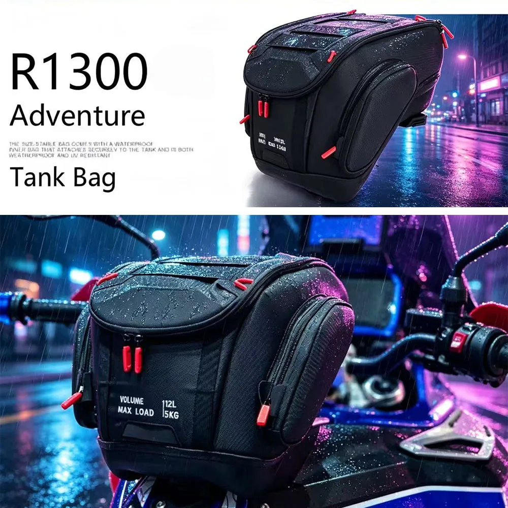 2024 2025 New Motorcycle Quick Lock Tank Bag For R1300 Adventure Radiator Side Bag Frame Storage Bag