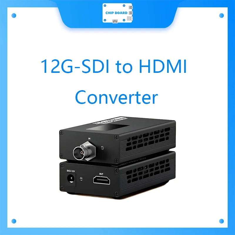 12G-SDI to HDMI Converter 4kp60 Broadcast Grade BNC for security monitoring, radio and television program production