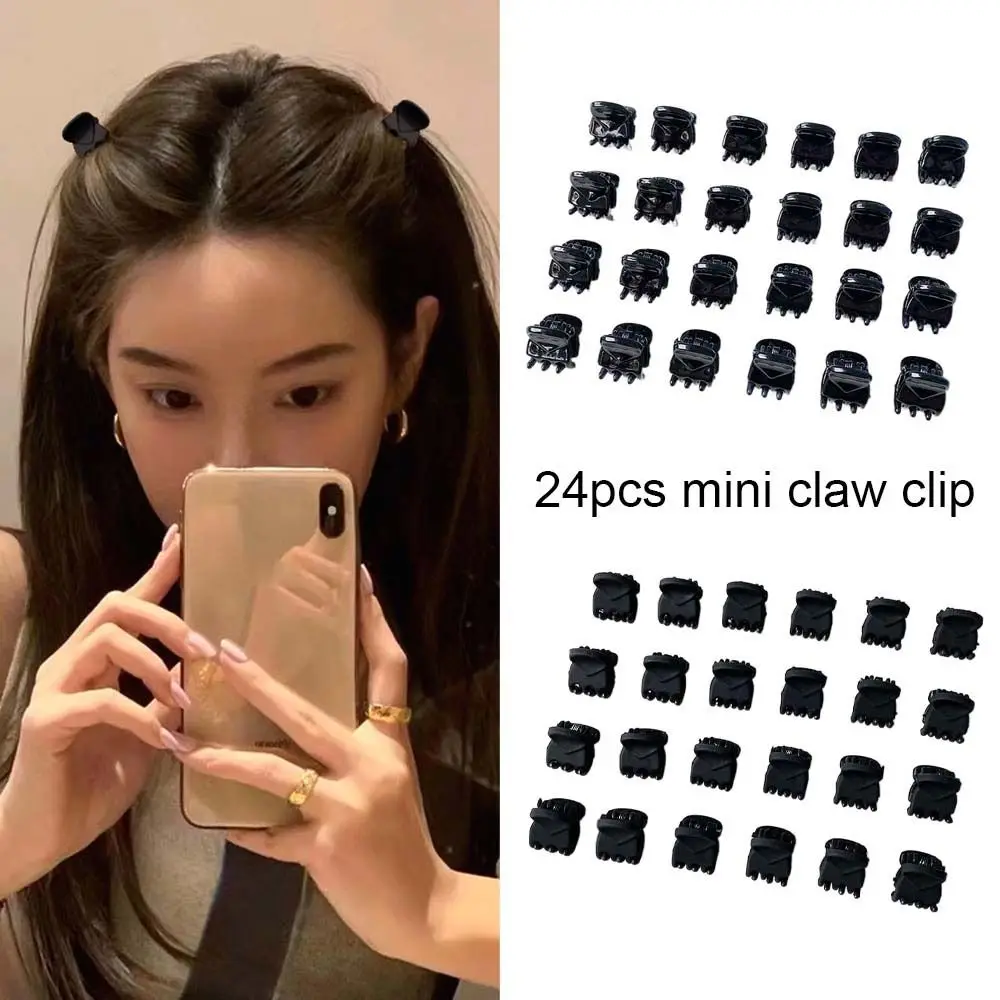 

Matte Women's Mini Hair Clamp Solid Black Barrettes Small Hair Claw Clip Hair Accessories Children Hairpins Hair Styling Tool