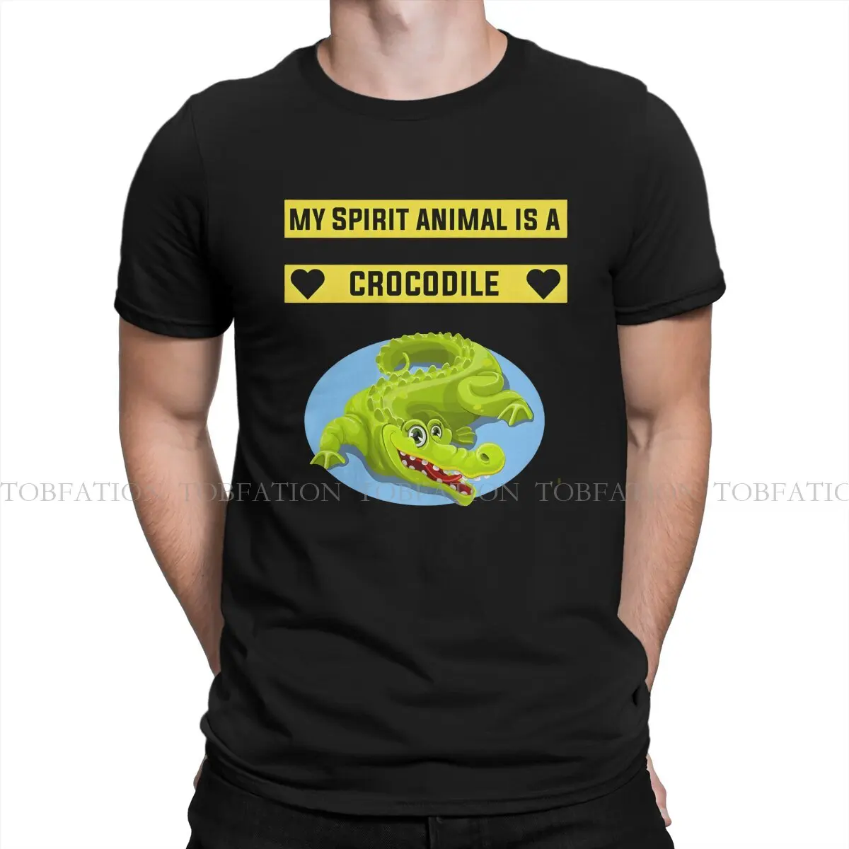 Crocodile Wild Animal Crewneck TShirts My Spirit Animal Is Crocodile Distinctive Men's T Shirt Funny Clothing Size S-6XL