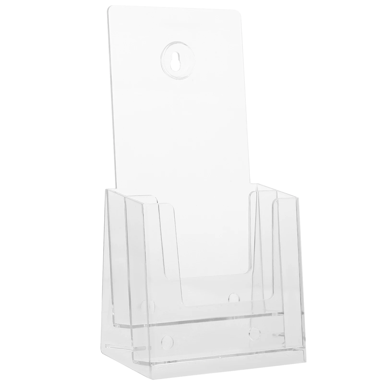 

Files Rack Magazine Holder Wall Mount Desktop Stand Organizer Clear Display Literature