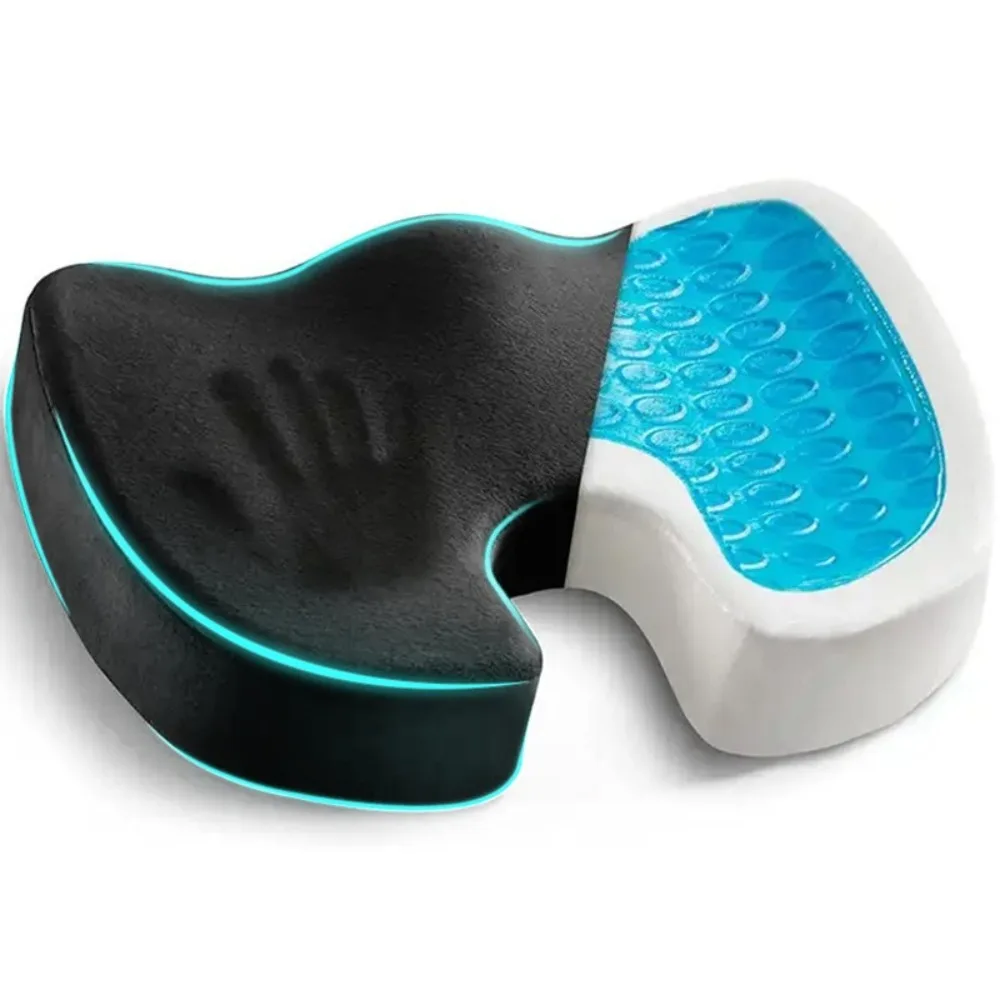 Gel Cushion Non-slip Gel and Memory Foam Coccyx Cushion Office Chair Cushion Car Sedentary Artifact Automotive Interior