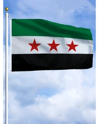 60×90 90x150 120×180CM Three Stars Star Old Syria Arab Flag Polyester Printed Banner Tapestry For Decor