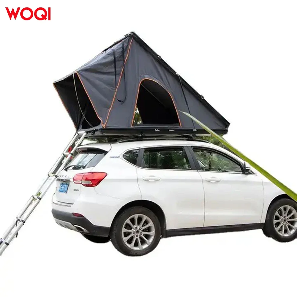 Оптовая продажа WOQI: Прочная складная автомобильная палатка на крышу из стекловолокна для семейных поездок, низкий MOQ