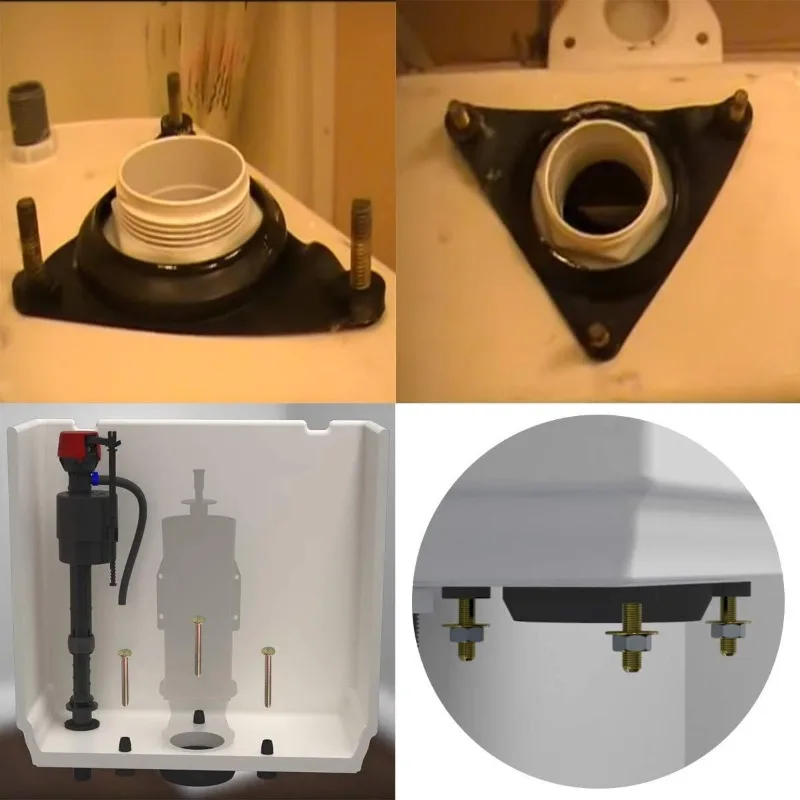 GP51487 Triangle Rubber Gasket Kit, Toilet Tank Bolt Assembly Set for Bathroom Repair