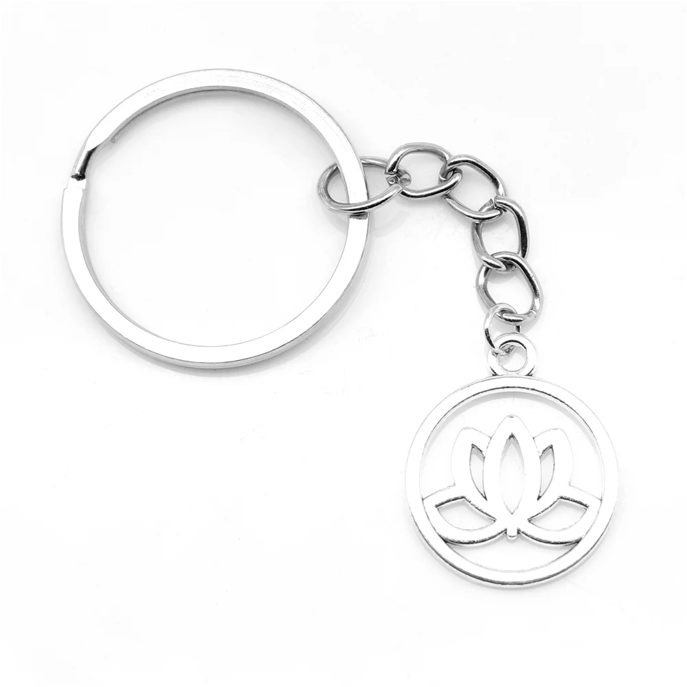 1 Piece Lotus Keyring Jewelry For Women 20x24mm