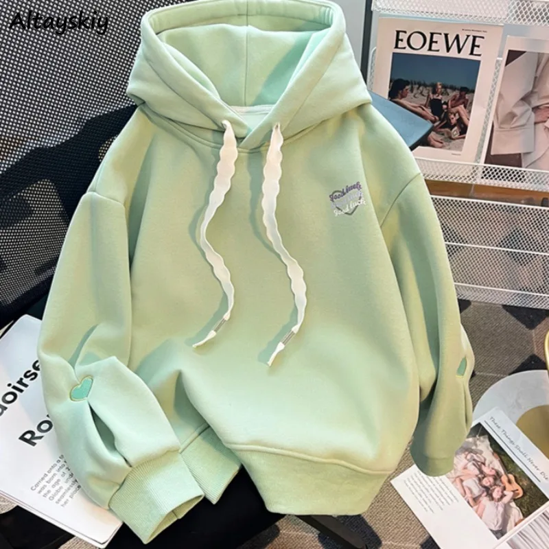 Sweet Hoodies for Women Young Girls Clothing Korean Style Hooded Ins Long Sleeve Autumn Winter All-match Loose Ulzzang Street