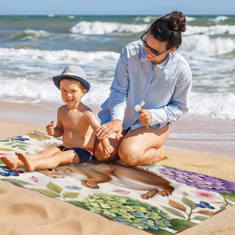 Forest Floral Print Home Textile Beach Towel Pool Towel Camping Towel Bath Towel Blanket for outdoor travel shower use