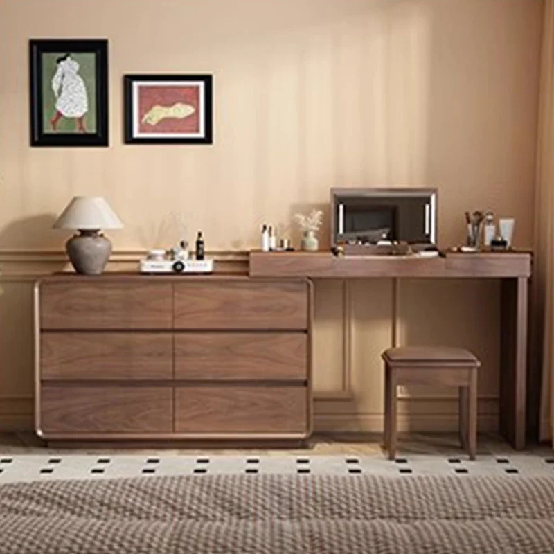 Peiqi الخشب غرفة نوم الغرور الجدول أدراج تخزين المحمول الفاخرة النساء الحديثة خلع الملابس الجدول المنظم Penteadeira الأثاث الصيني #6