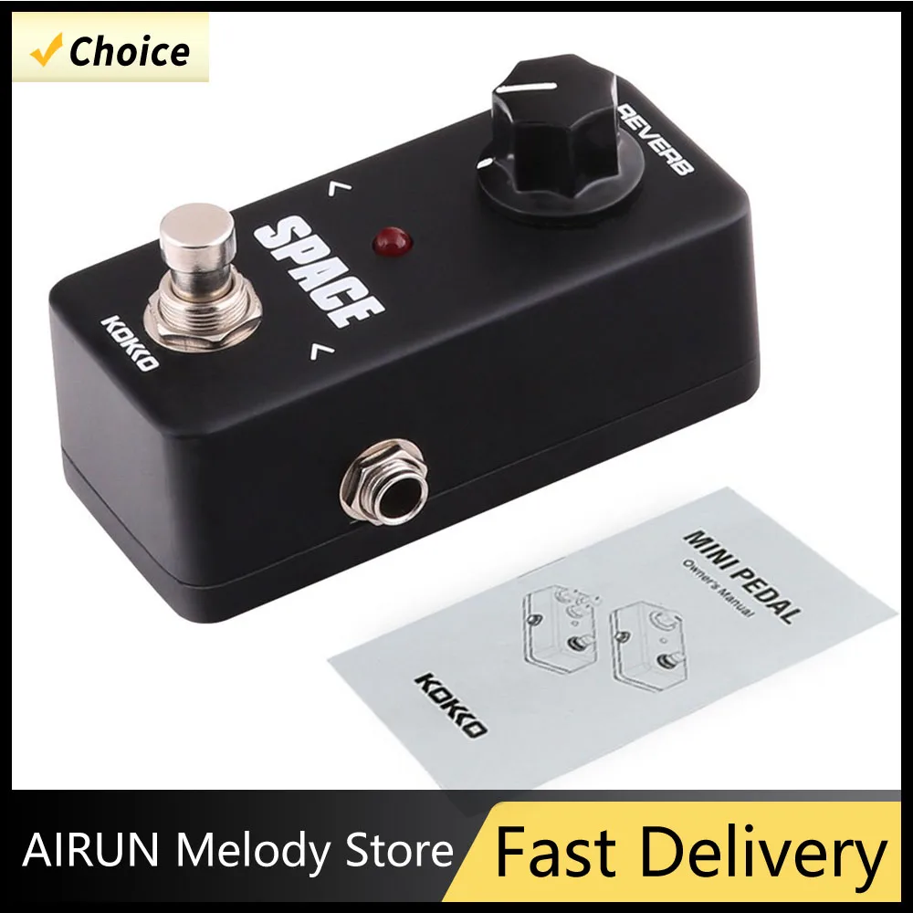 

KOKKO Guitar Effect Pedal Mini Full-bodied Reverb Effect Pedal Black Guitar Effects Pedal Stompbox Guitar Parts&Accessories