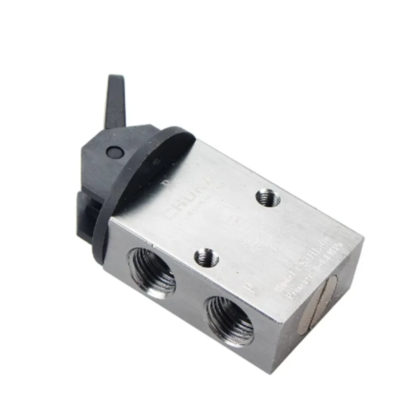 S3HL-08 2 Position 3 Way Manual Handle Control Pneumatic Mechanical Valve PT 1/4