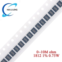 50pcs 1812 1% SMD Resistor 0~1M 0 1 2 3.3 3.9 5.6 6.8 9.1 10 20 68 91 200 560 680 820 1K 10K 30K 68K 100K 200K 300K 680K 1M ohm