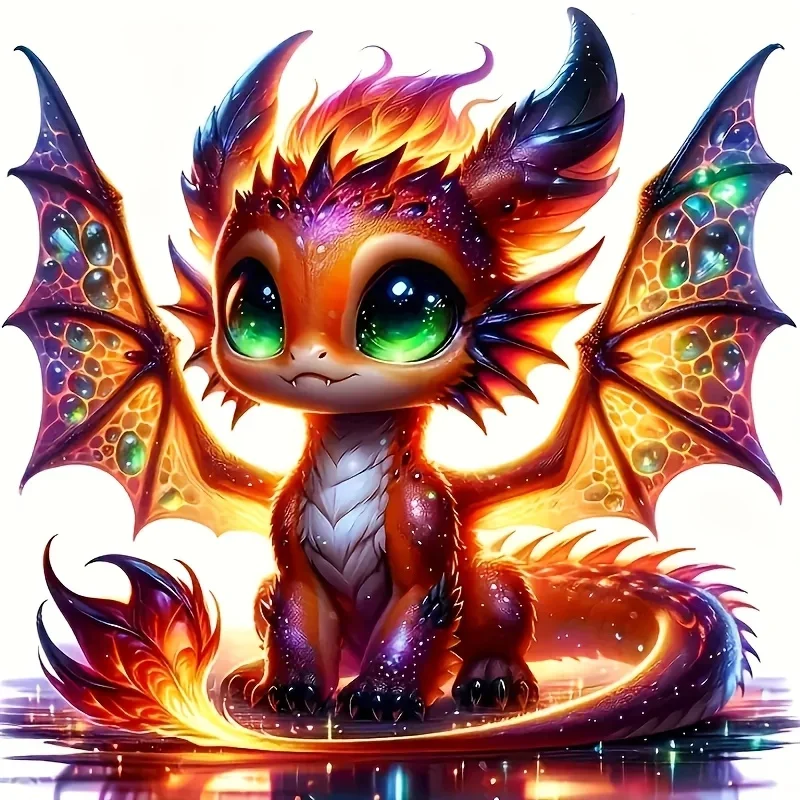 

1 шт., наклейка с милым фантазийным детским драконом-яркий красочный дизайн, съемная декоративная наклейка для ноутбука, ноутбука и скейтборда