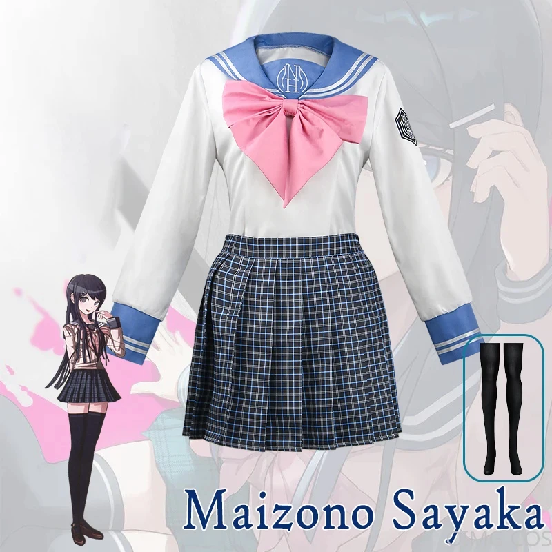 Maizono Sayaka Cosplay Costume Anime Super Danganronpa Uniform  For Woman Halloween