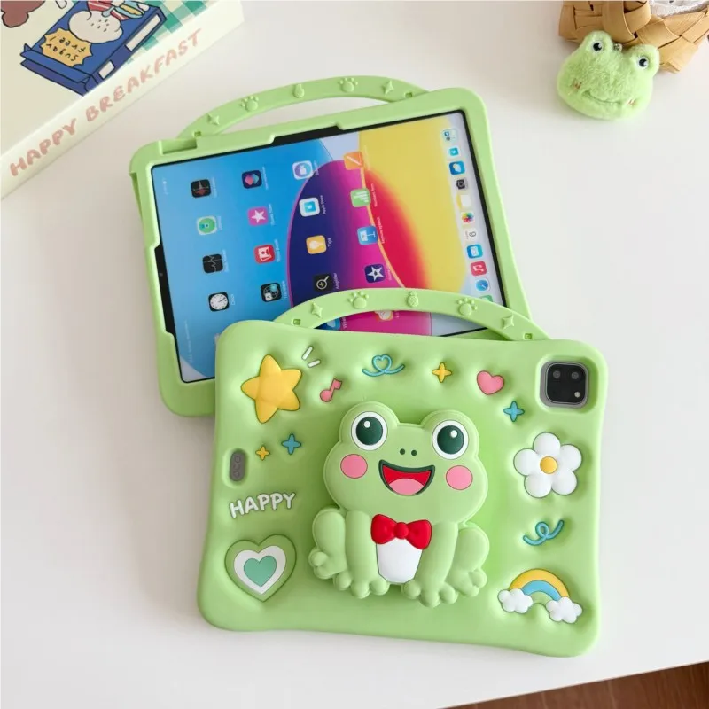 Cute 3D Cartoon Frog Tablet Case Kids Shockproof for Huawei MatePad SE 2021 2022 2023 2024 Honor X9 X8A 11