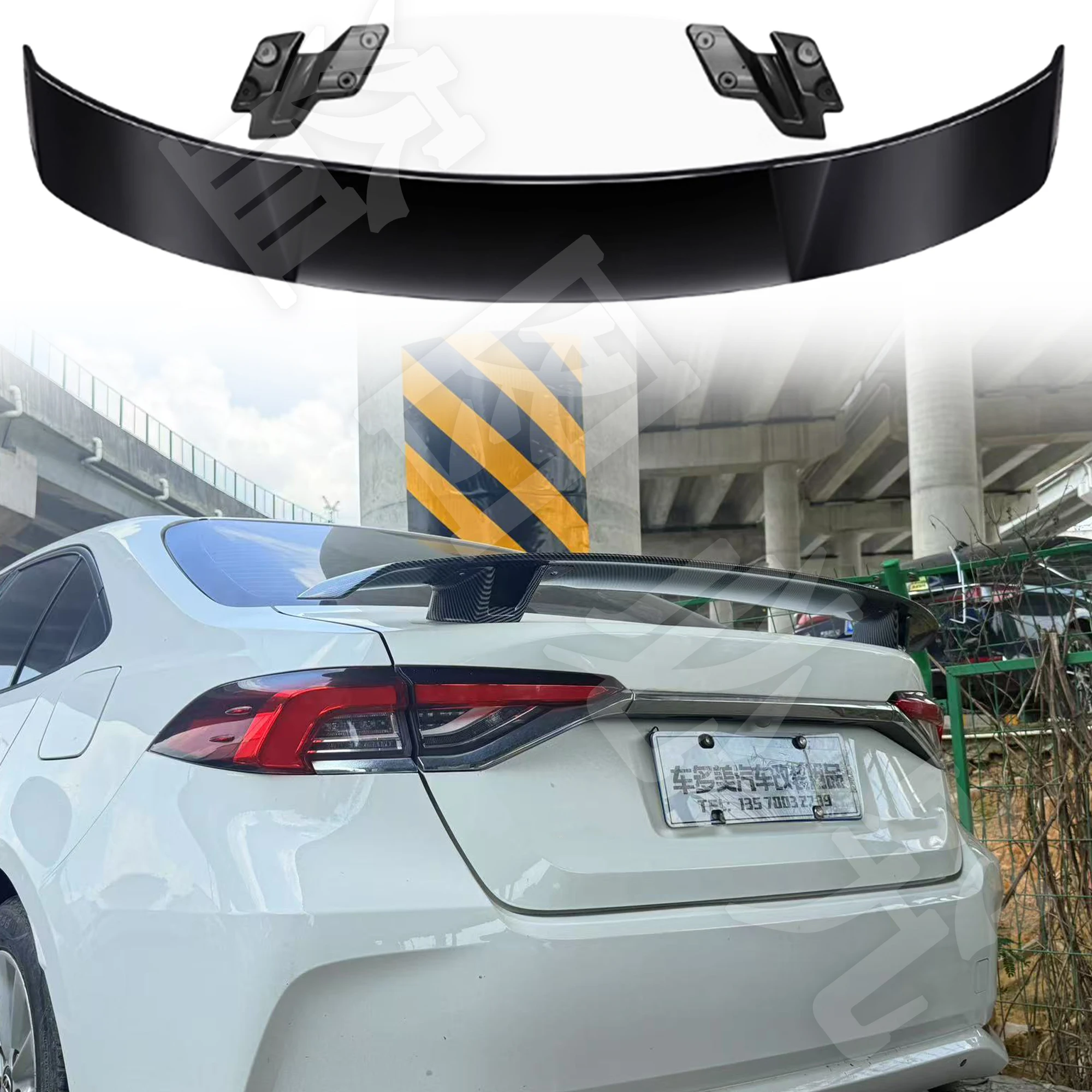 

For Toyota Corolla spoiler 2019 2020 2021 2022 ABS plastic material rear wing luggage compartment lip boot cover MK car design