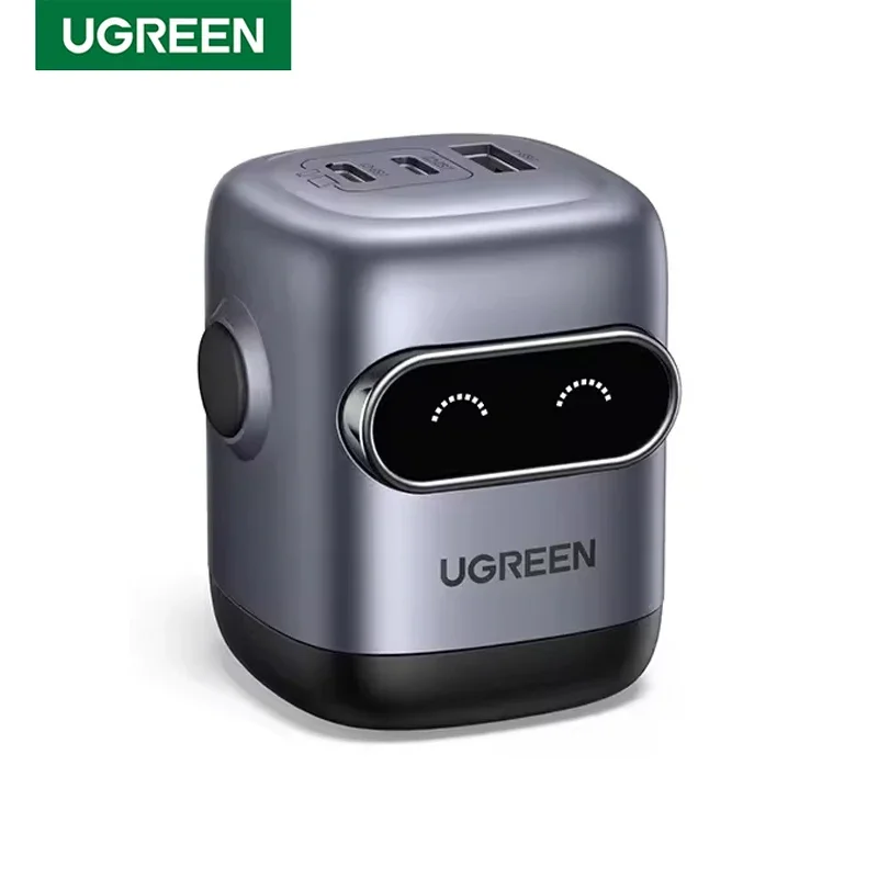 Зарядное устройство UGREEN U no 65W GaN с дизайном в виде робота, быстрая зарядка PD3.0, QC4.0, 3.0, PPS для ноутбуков, планшетов, iPhone 16, 15, Macbook.