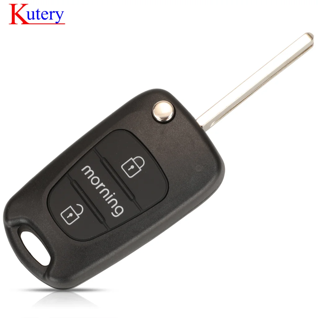 jingyuqin 10PCS Flip Folding 3 Buttons Remote Car Key Case For Kia Morning Picanto Sportage Rio Soul For Hyundai I20 I30 IX35