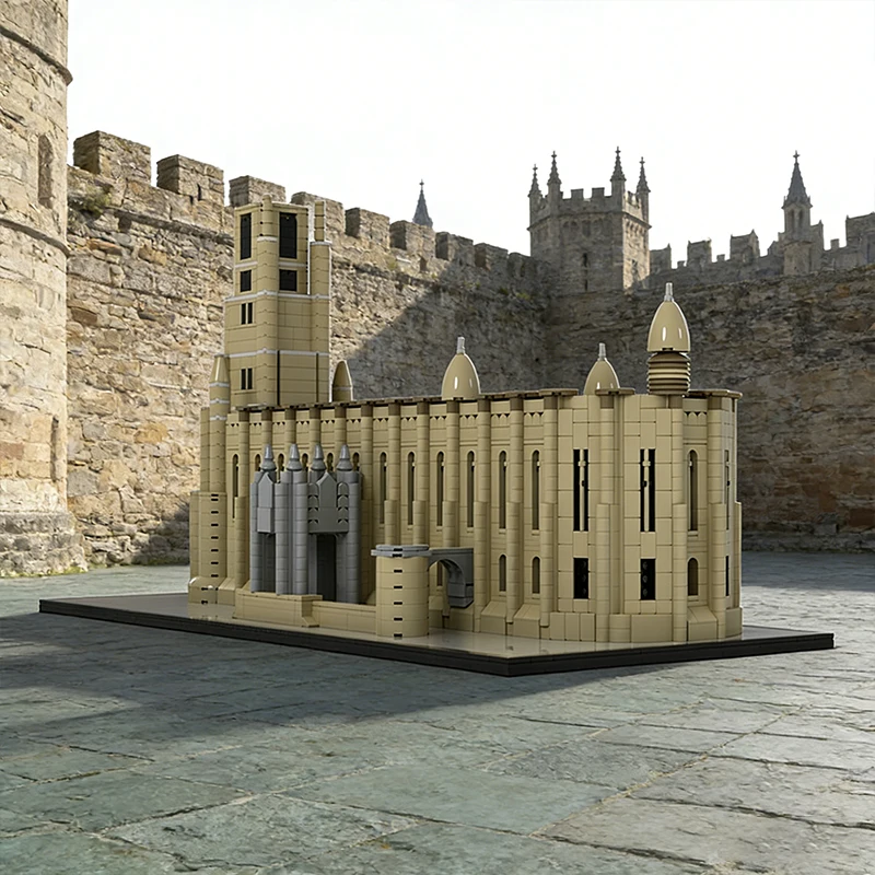 3910 PCS Modular Building Sainte Cécile Tarn MOC Customize Modular Building Block Brick Simple Design DIY Boys Holiday Toy Gifts