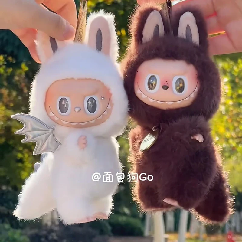 Labubu The Monsters Zimomo Angel Mokoko Creative Change Diy Figure Vinyl Pendant Plush Doll Model Toy Children Birthday Gifts