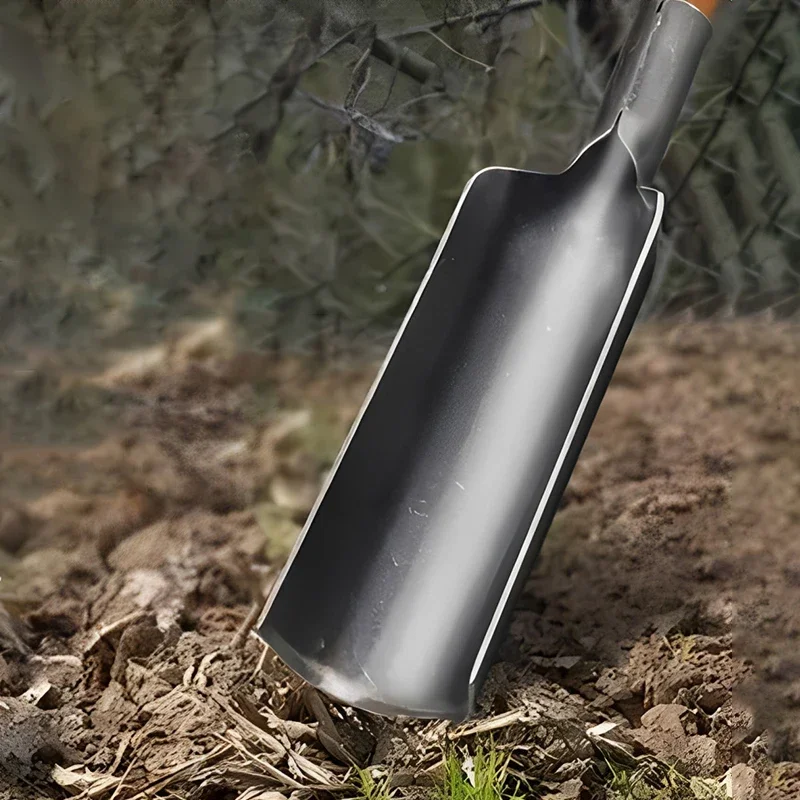 1Pc Thickened Manganese Steel Garden Shovel Small Spade for Soil Planting Mountain Farm Digging Agricultural Work Tools
