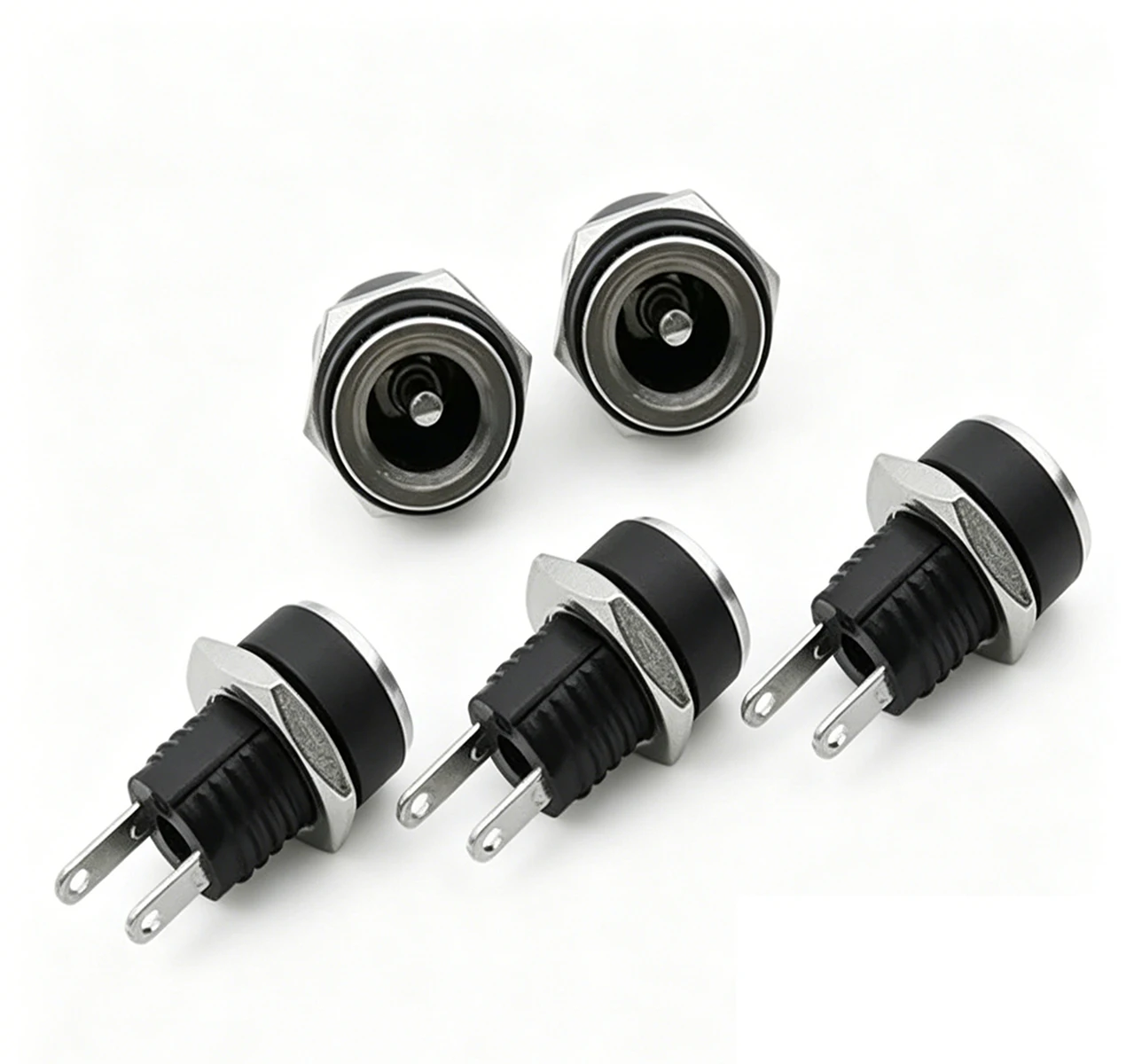 10Pcs 5.5x2.1mm Connector Male Plug Female Socket Panel Mount Terminal Adapter Universal Electronic Equipment Connection Parts